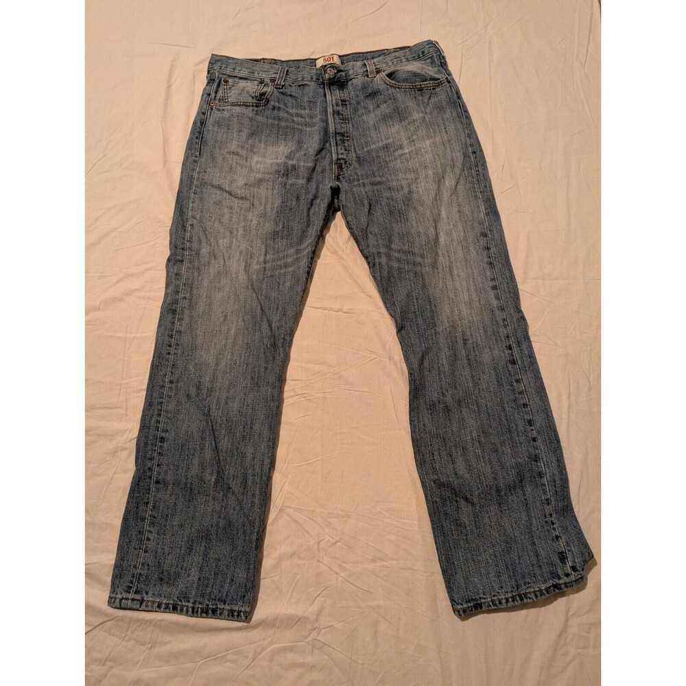 Levi's 501 Light Wash 40x30 (38x30) Straight Leg Button Fly Jeans